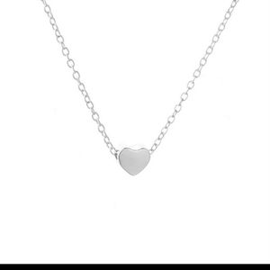 SALE! Silver Dainty Pendant Heart Necklace